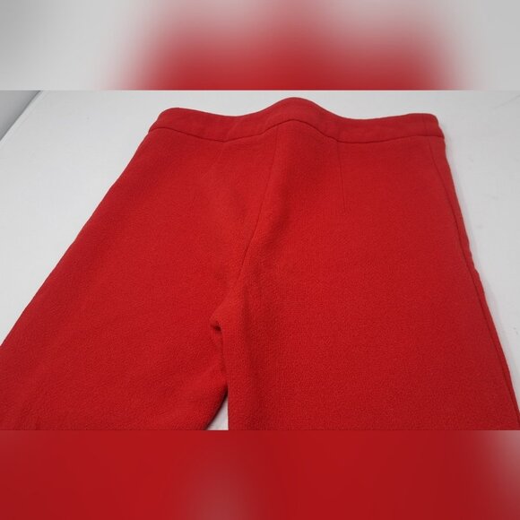 Smythe Canada Women's' Pants Flare Leg Red 100% Wool size 00 27Wx24.5 - Picture 6 of 13